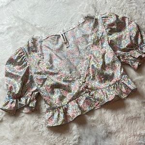 for love & lemons flower blouse - SIZE: XXS